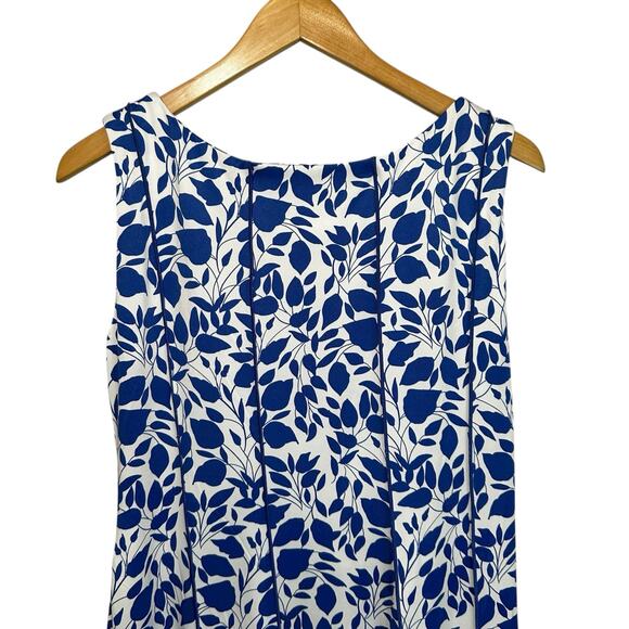 Perceptions Sleeveless Ruched Waist Floral Midi Dress M Feminine Colorful Summer - Picture 6 of 10